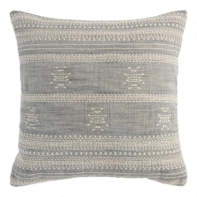 Muted Woven Jacquard Throw Pillow | World Market