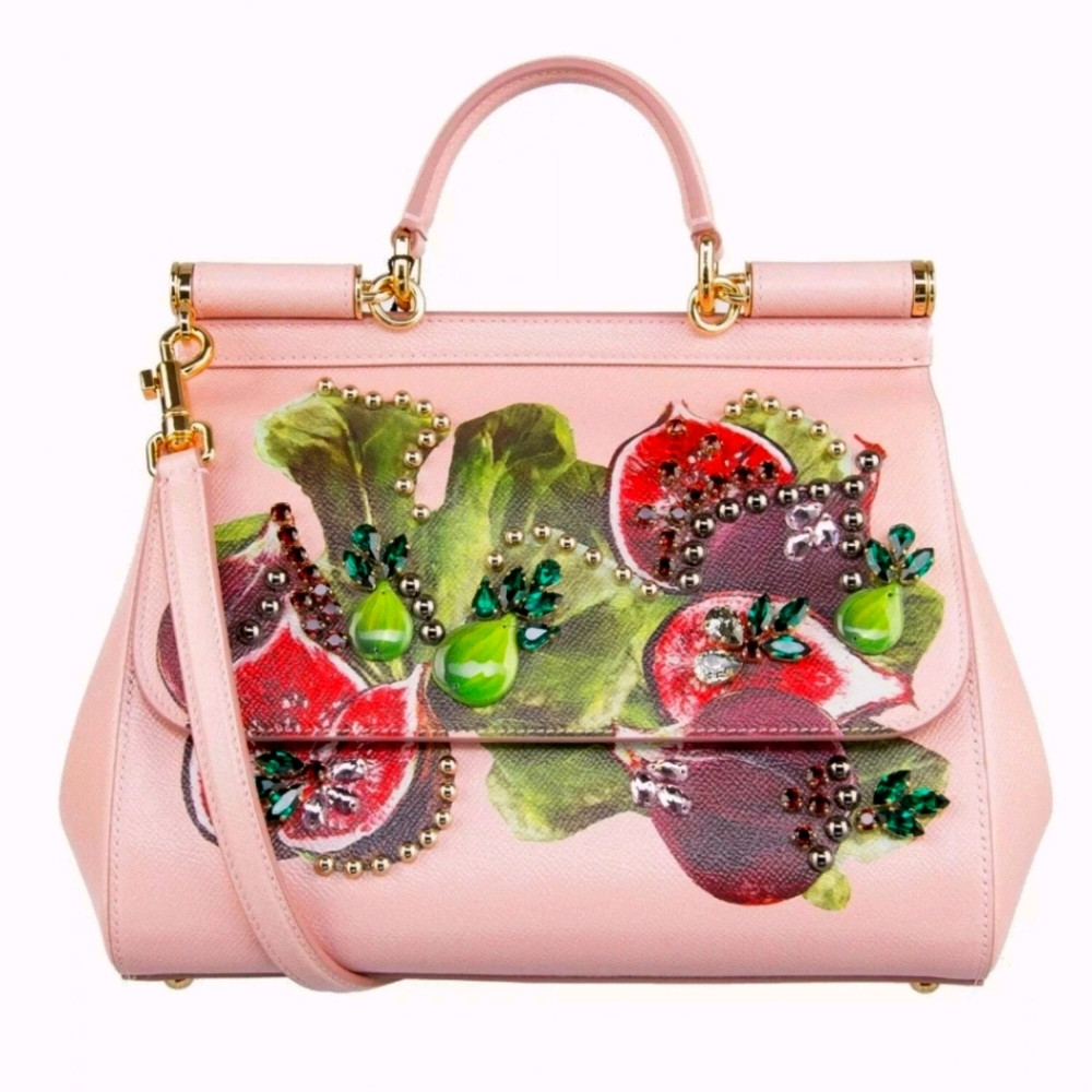 DOLCE & GABBANA Figs Print Crystals Sicily Med Bag | Poshmark