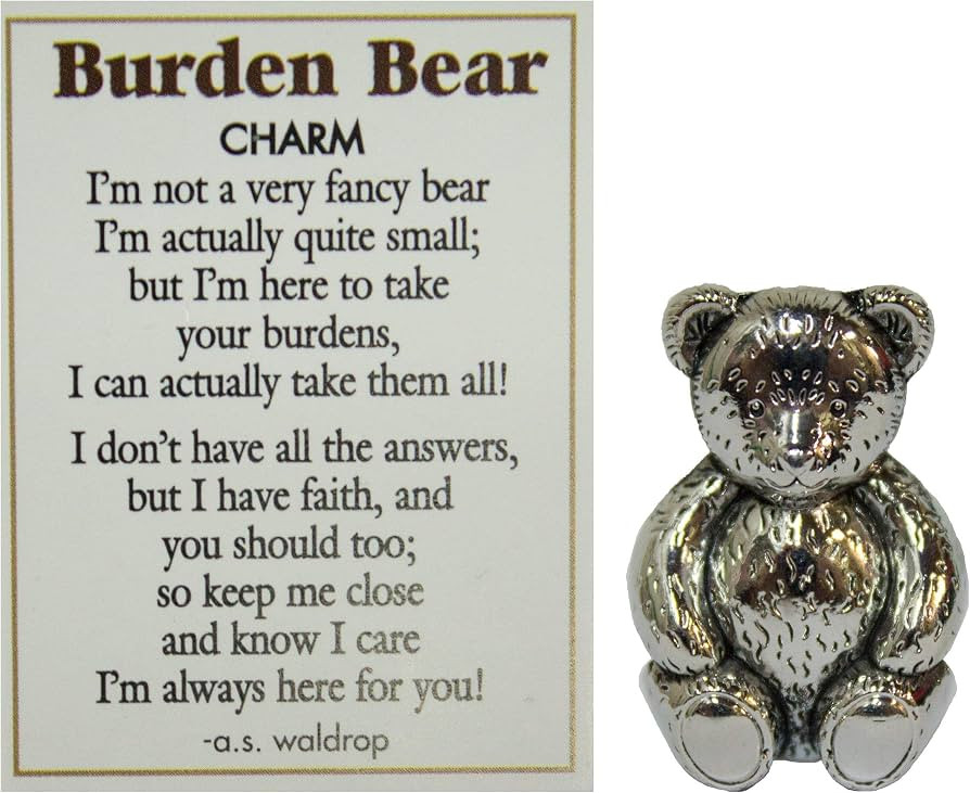 Burden Bear Zinc Pocket Charm w/Story Card by Ganz | Amazon (US)