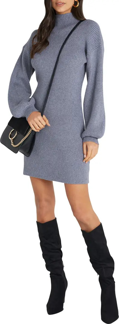 Funnel Neck Ribbed Sweater Dress | Nordstrom