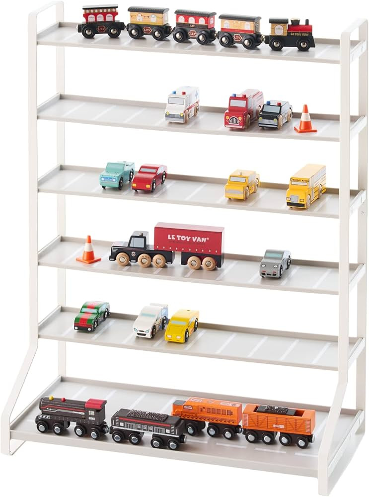 YAMAZAKI Parking Garage Home Train Hotwheels Model Car Display | Kids Steel | Toy Storage, One Si... | Amazon (US)