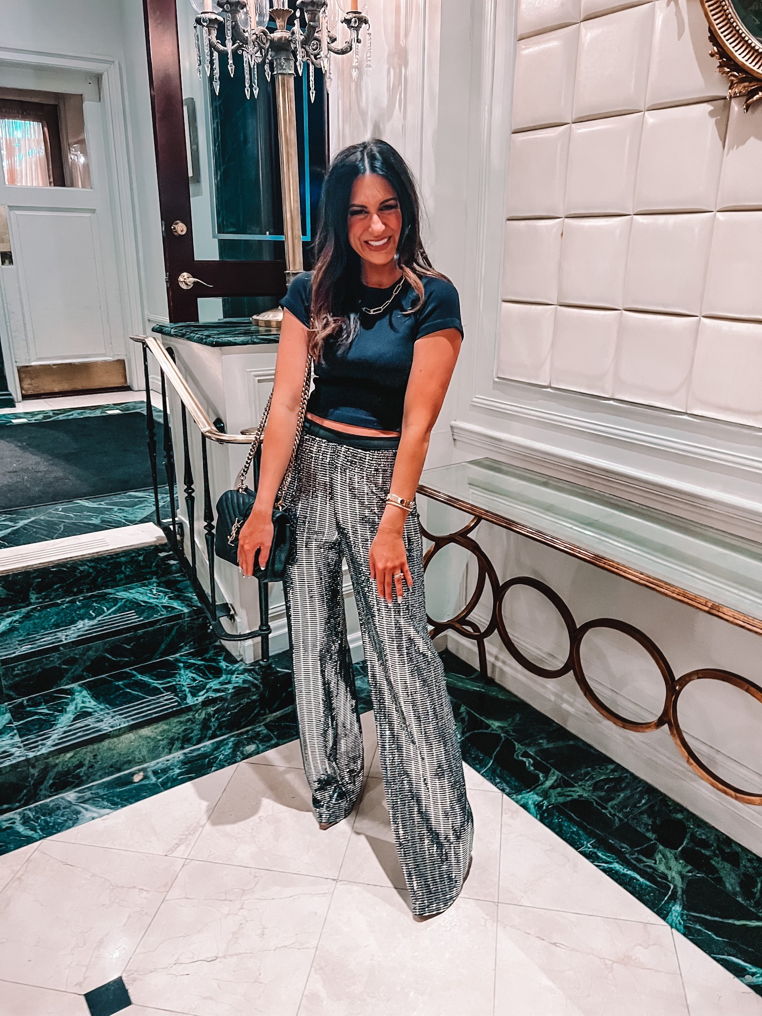 Holiday Sequin Pant Roundup! Silver sequins, black sequins and even sequin cargo pants! Wide leg sequins and jogger sequins pant options. I included some by Alice & Olivia, Express, Anthropologie and revolve. Express options are on BIG sale! 
.
.
.
.
#holidayoutfits #sequinspants #sequinsearrings #sequinpants, #cargosequin #holidayparty #christmasoutfits 

#LTKHoliday #LTKparties #LTKsalealert