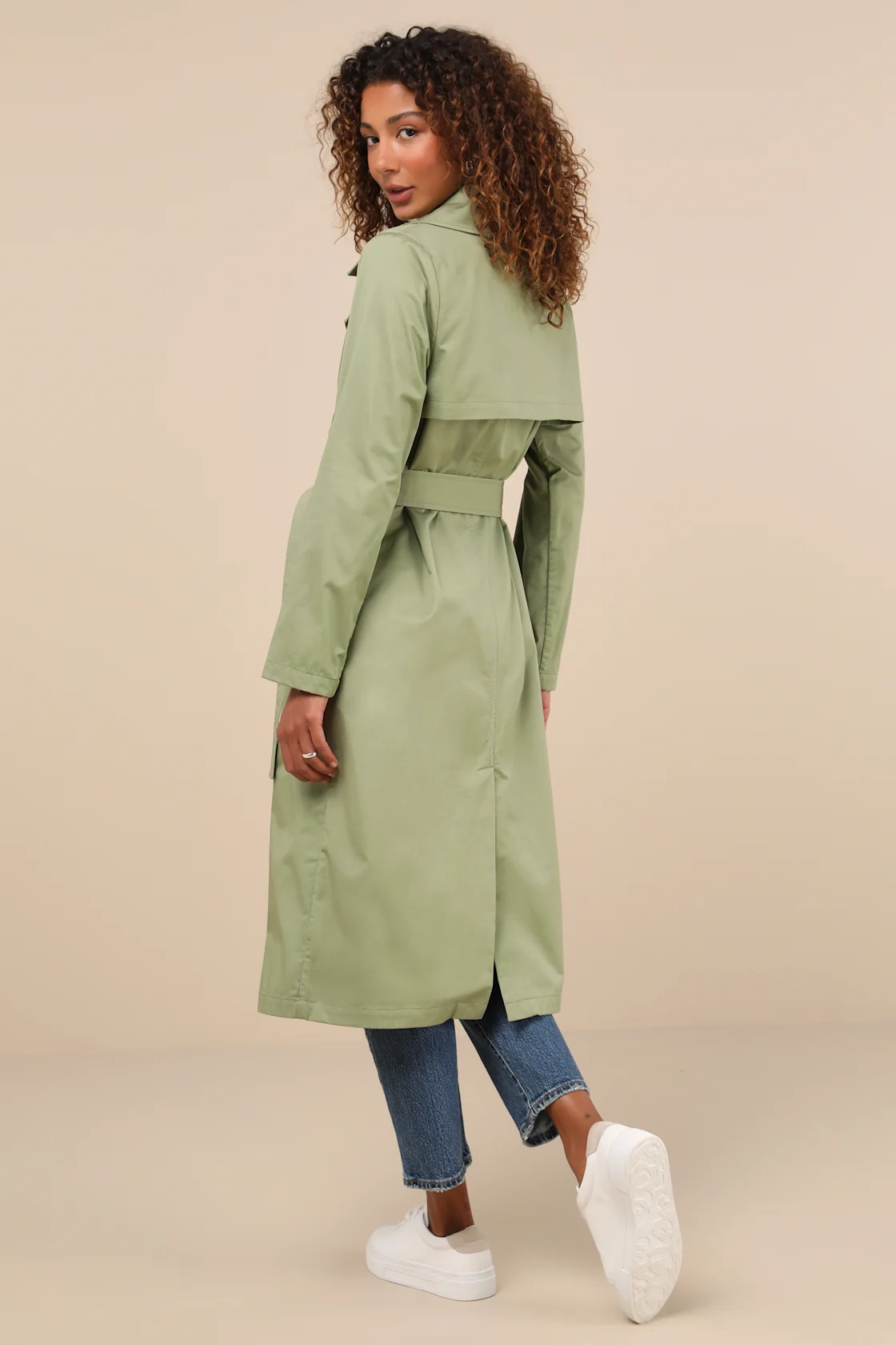 Fave Forecast Olive Green Twill Trench Coat | Lulus