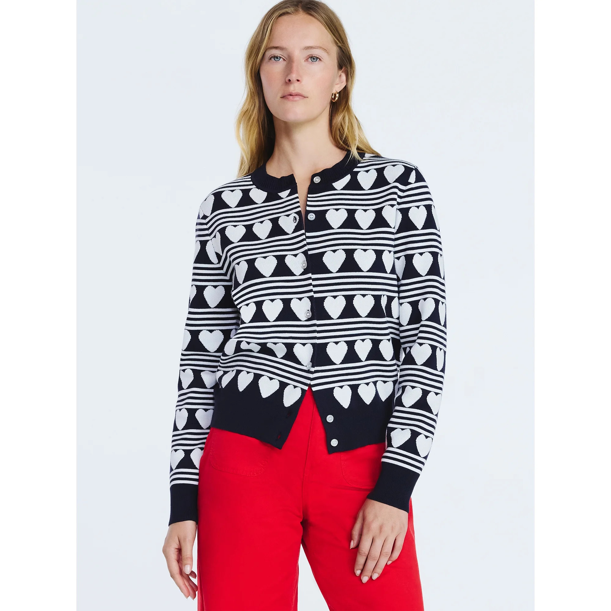 Free Assembly Women's and Women's Plus Solid, Stripe, & Print Classic Cozy Yarn Cardigan Sweater,... | Walmart (US)