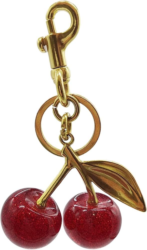 EIOYUMY Cherry Car Keychain for Women, Cute Keychain Comes with Shiny Resin Metal Keychain Access... | Amazon (UK)