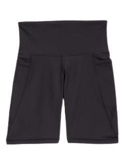 High-Waisted PowerSoft Side-Pocket Biker Shorts for Women -- 8-inch inseam | Old Navy (US)