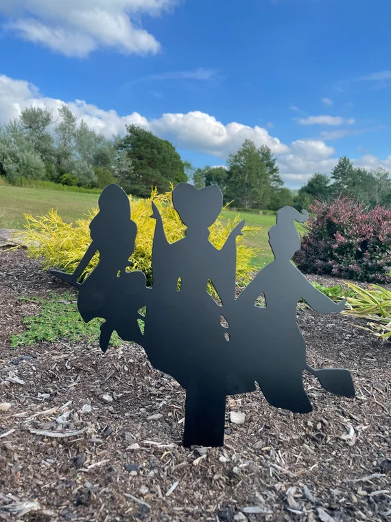 Metal Witch Sisters Stake Metal Halloween Yard Decor Metal 3 - Etsy | Etsy (US)