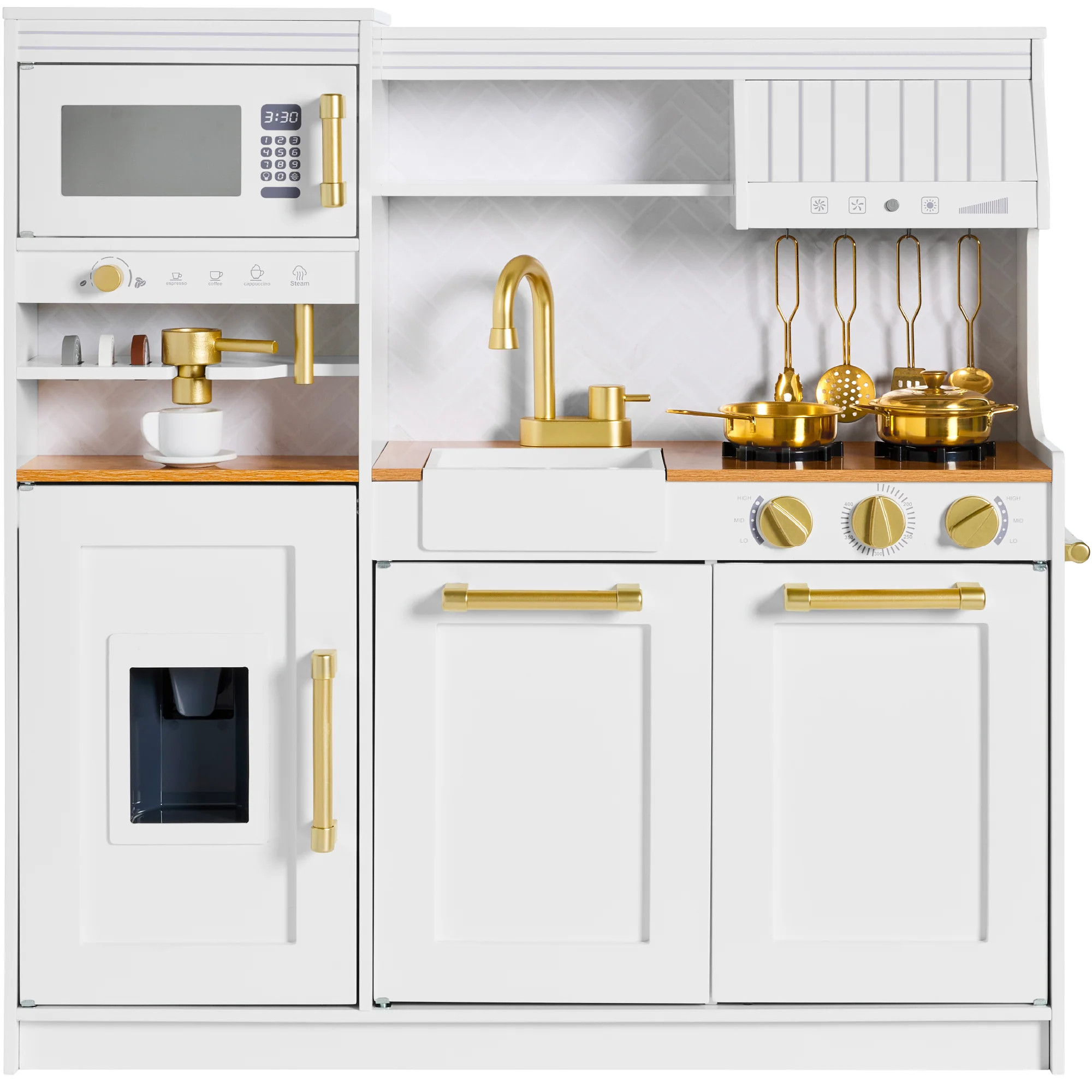 Pretend Play Kitchen with Espresso Machine | Best Choice Products 