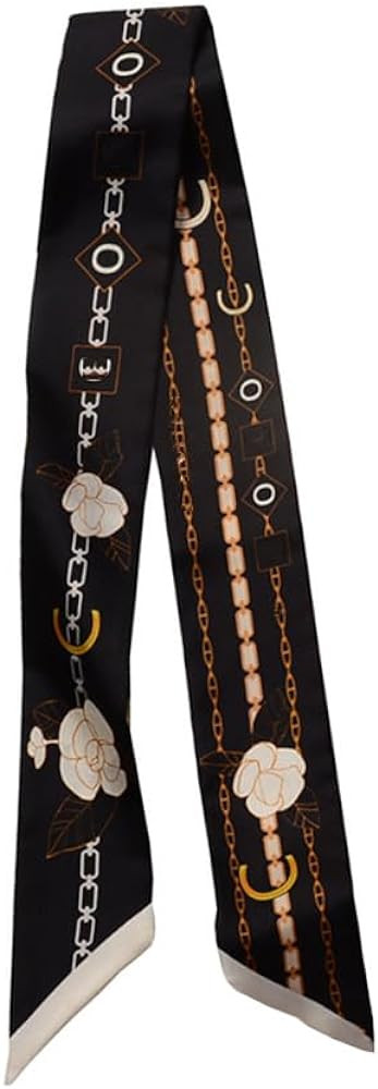 JERLA 100% Mulberry silk Scarf bag scarf Head Hair Ribbon Handbag Handle wrap Tie Bundle Scarf Ne... | Amazon (US)