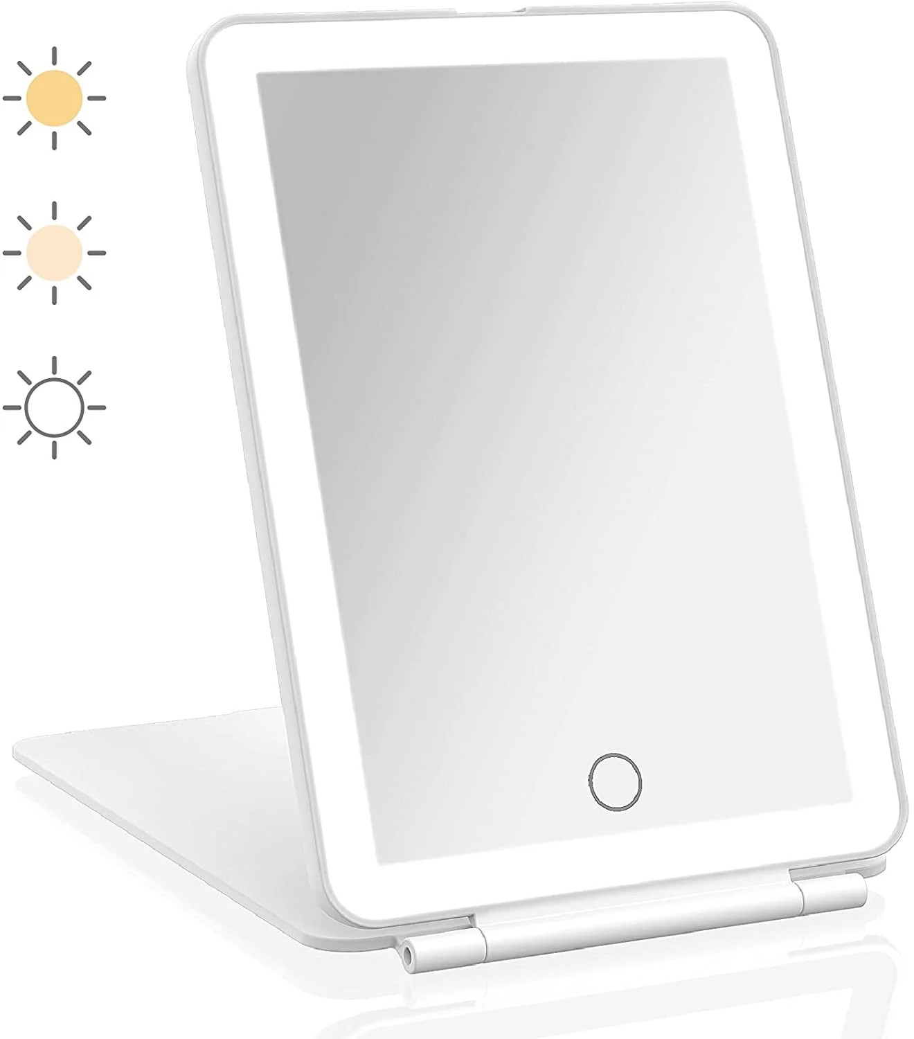 Romanda Vanity Mirror with Lights, Portable Travel Makeup Mirror with Lights, 3 Colors Lighted Ma... | Walmart (US)