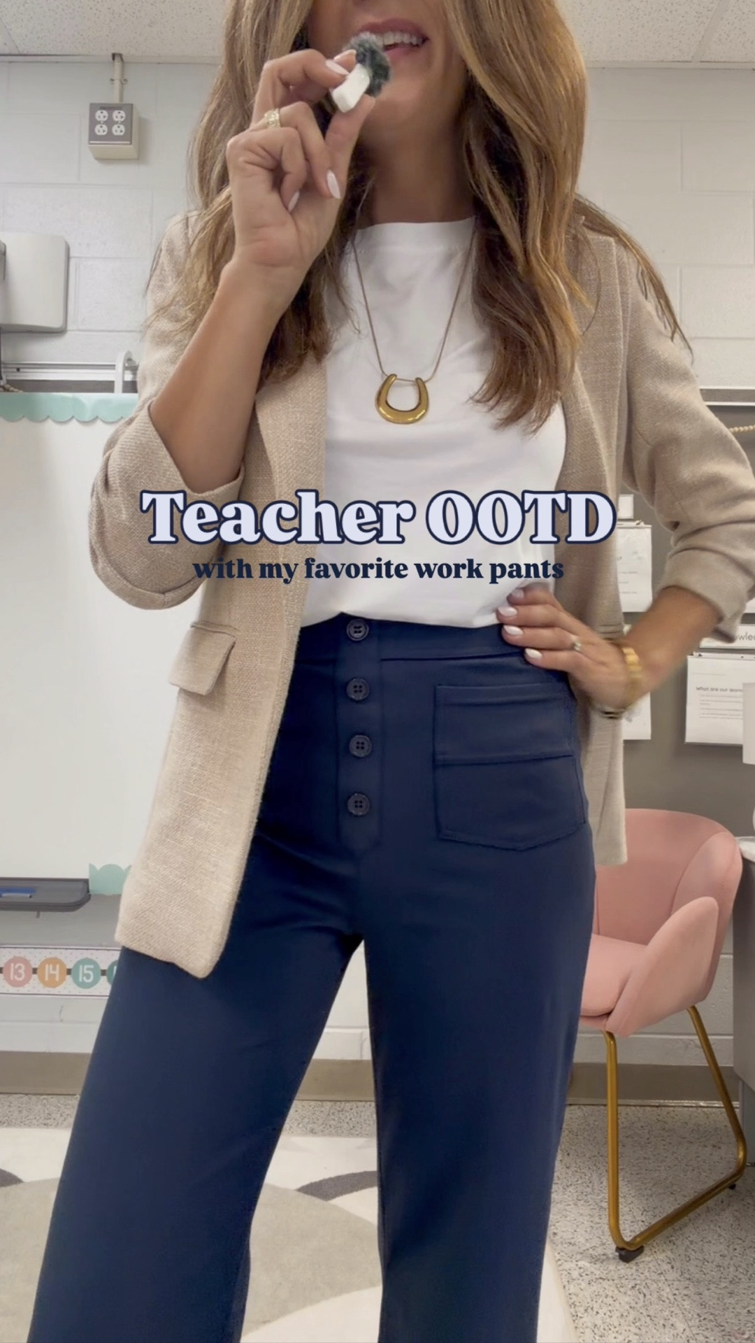 POV: You found teacher work pants that actually pass the all-day comfort test ✔️ 

High-waist, straight leg fit, buttery soft stretch fabric, front button details and flattering fit! They also come in over 10 colors and are now on sale! 

Halara, work pants, work outfit idea, teacher outfits

#LTKootd #LTKWorkwear #LTKSaleAlert