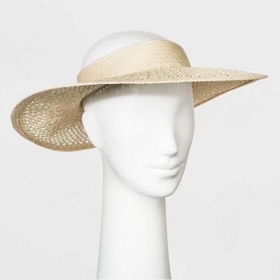 Women's Open Weave Visor Hat - Universal Thread™ Natural | Target