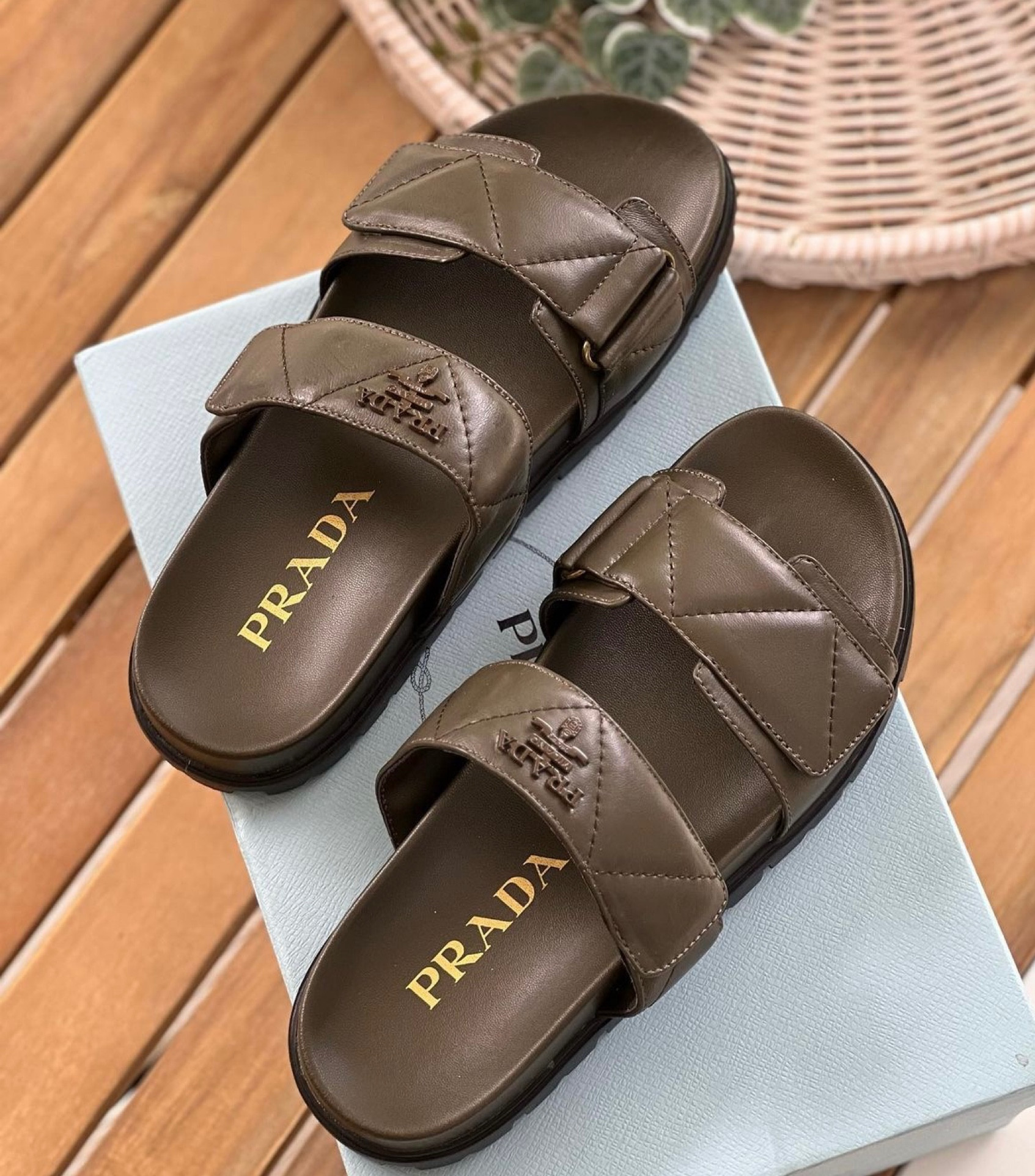 Prada store slippers mens