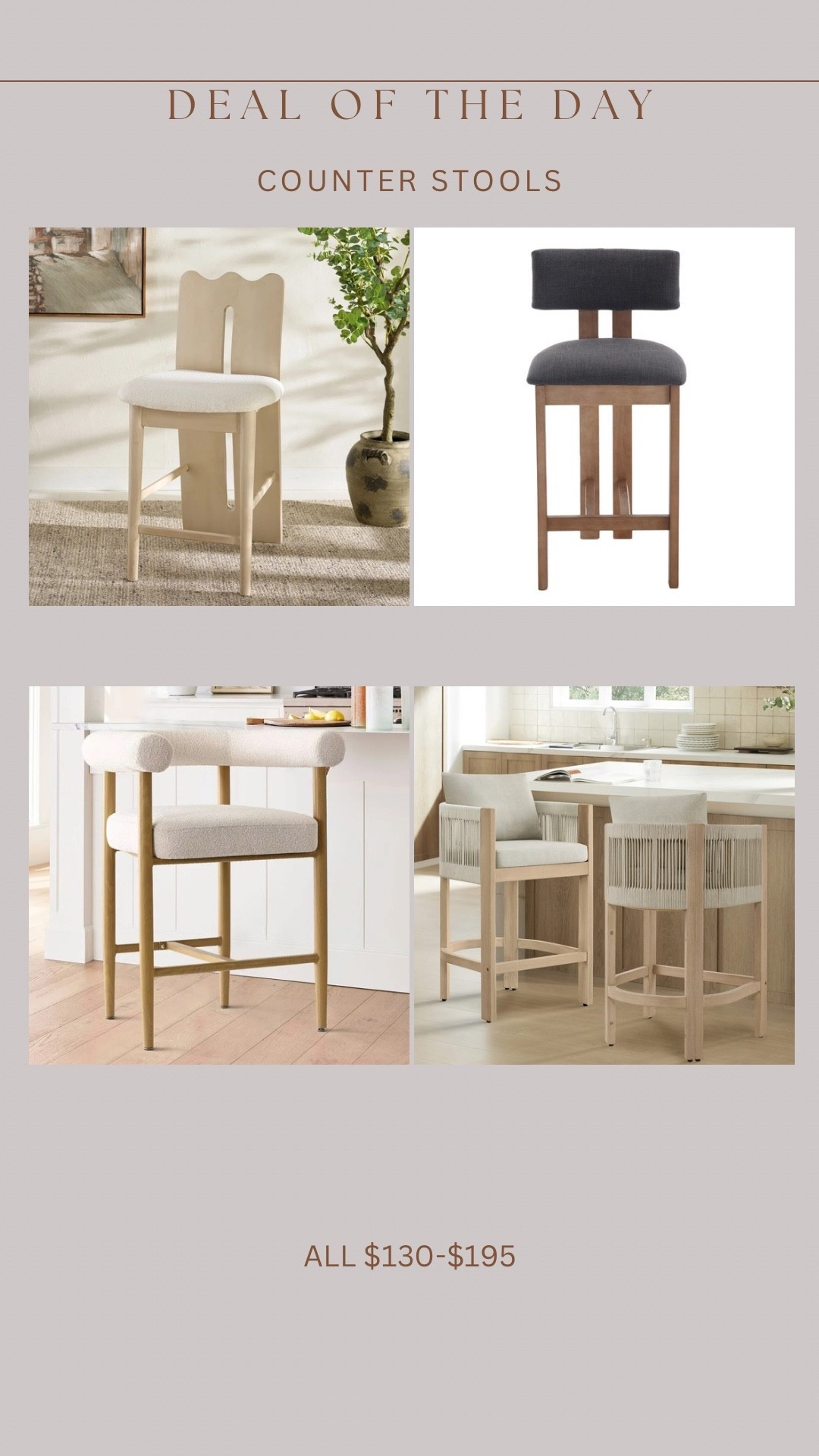 Gorgeous counter stools! @wayfair#wayfair #wayfairpartner #ad

#LTKStyleTip #LTKSaleAlert #LTKHome