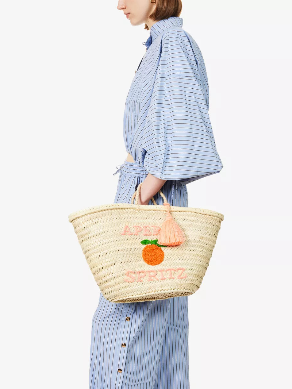 Aperol Spritz Raffia Basket Bag | Selfridges