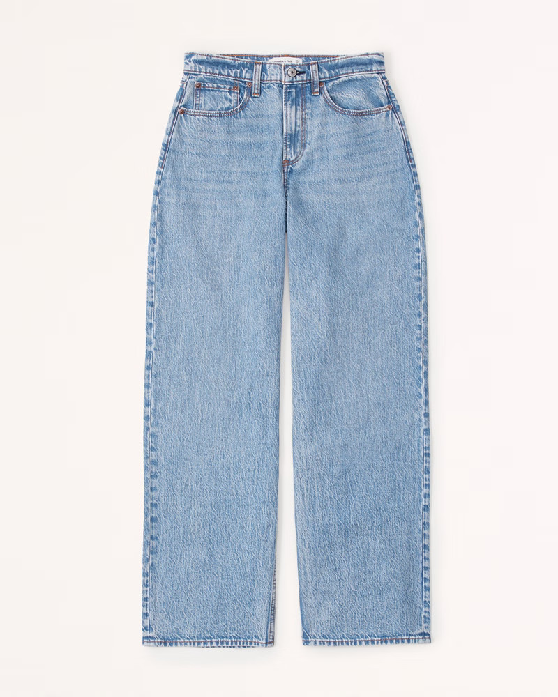 Mid Rise Ultra Wide Leg Jean | Abercrombie & Fitch (US)