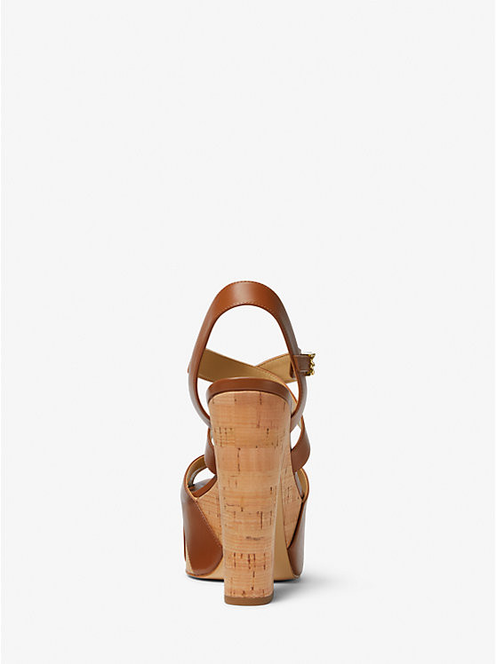Suki Leather Platform Sandal | Michael Kors US