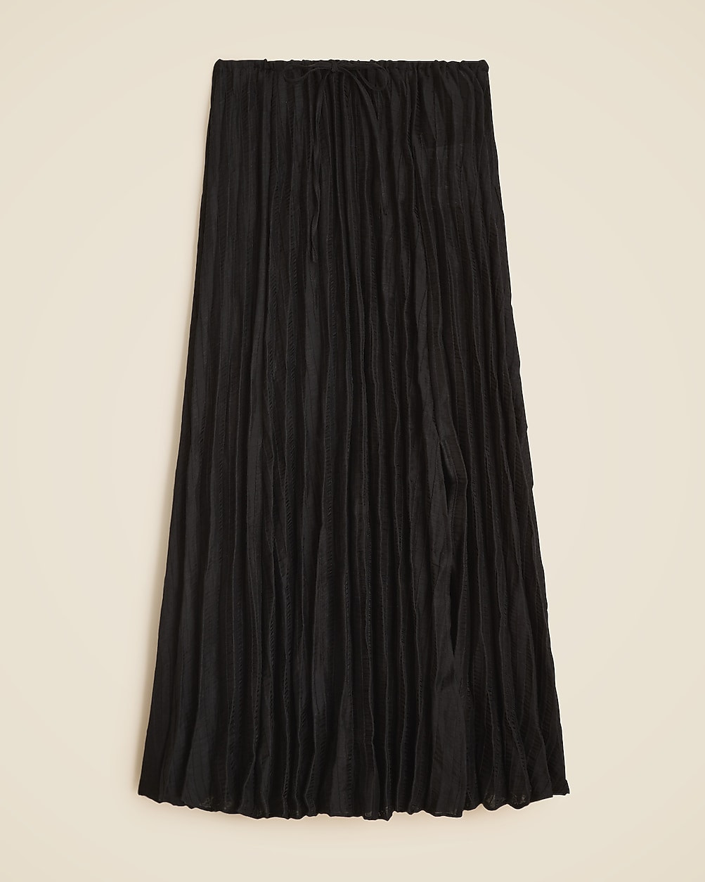 Pleated drawstring maxi skirt in linen blend | J. Crew US