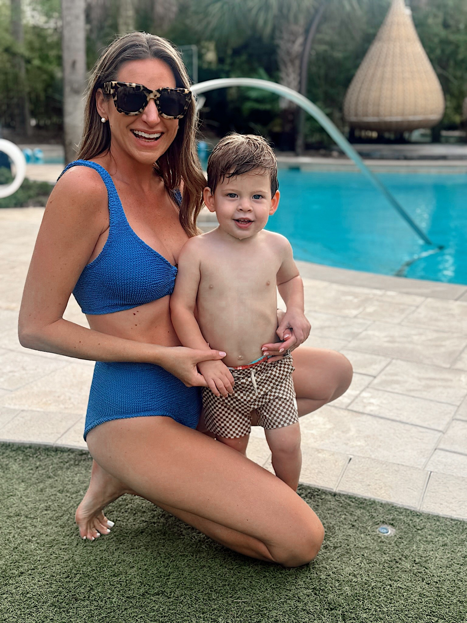 Pool day with my little guy! I’m in a one size suit, sunglasses and accessories - fits tts.

#LTKKids #LTKSwim #LTKTravel