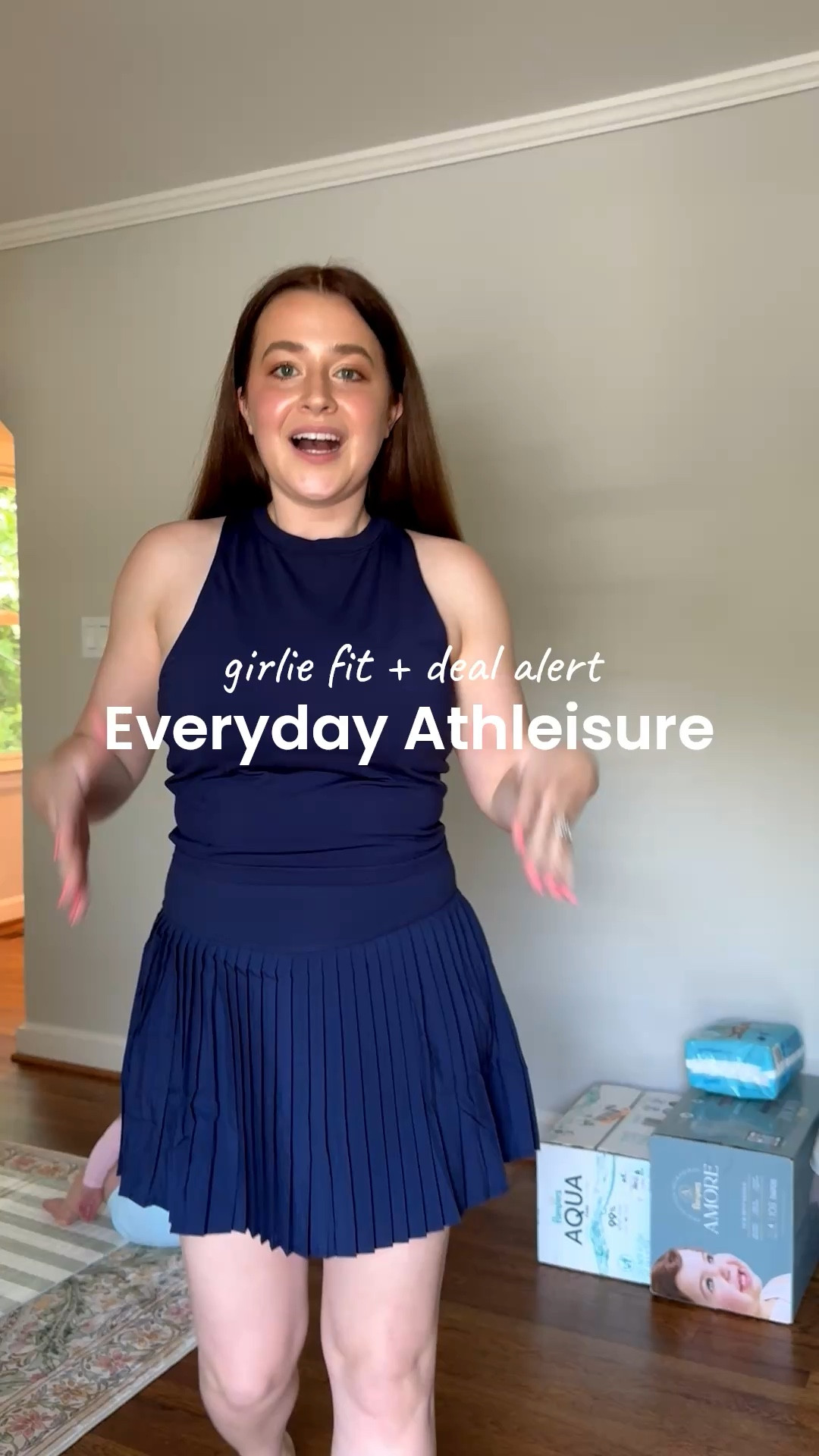 Love a workout look that also can be worn to the grocery store. Outfits working smarter not harder 👏  This tennis skirt was the first thing I grabbed postpartum from my C-section and I’m still wearing the style one year later. Perfect for your mom uniform!

Wearing a small in the top and medium in the bottom. If between sizes, go down. 

#LTKmomlife #LTKootd #LTKActive