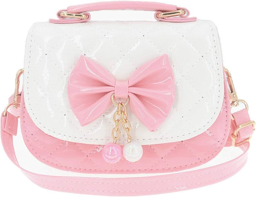 JUNOAI Little Girls Crossbody Purses for Kids - Toddler Mini Cute Princess Handbags Shoulder Bag ... | Amazon (US)
