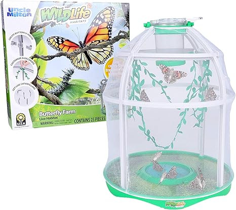 Uncle Milton Butterfly Farm Live Habitat - Observe Butterfly Lifecycle in Garden – Includes Vou... | Amazon (US)