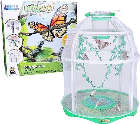 Uncle Milton Butterfly Farm Live Habitat - Observe Butterfly Lifecycle in Garden – Includes Vou... | Amazon (US)