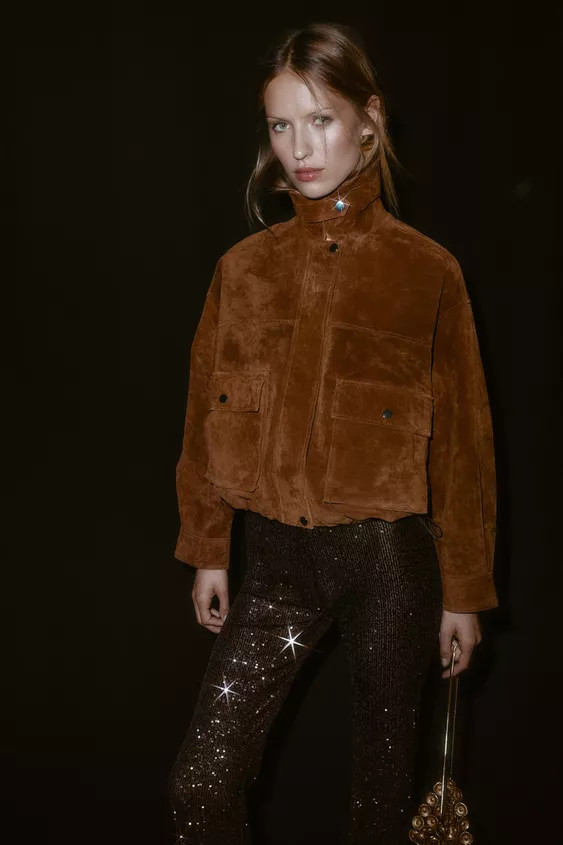 100% LEATHER BOMBER JACKET | Zara US