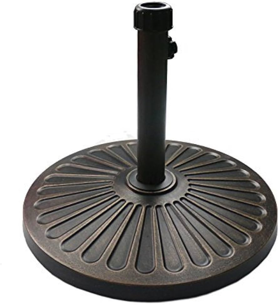 Sunnyglade 18" 30.2-lbs Heavy Duty Round Antiqued Umbrella Base for Patio, Outdoor - Bronze | Amazon (US)