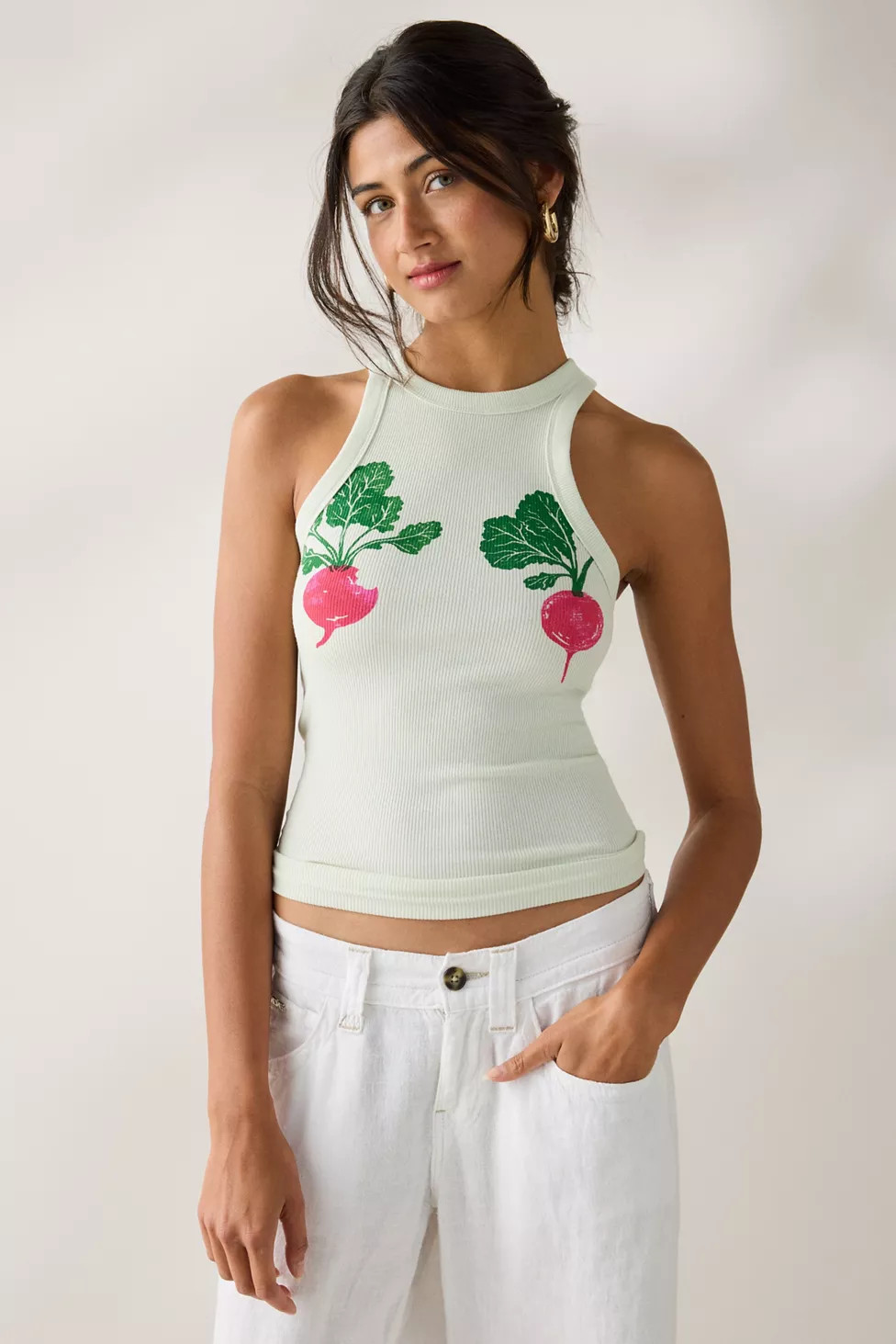 BDG Off-Duty Ribbed High Neck Tank Top | Urban Outfitters (US and RoW)