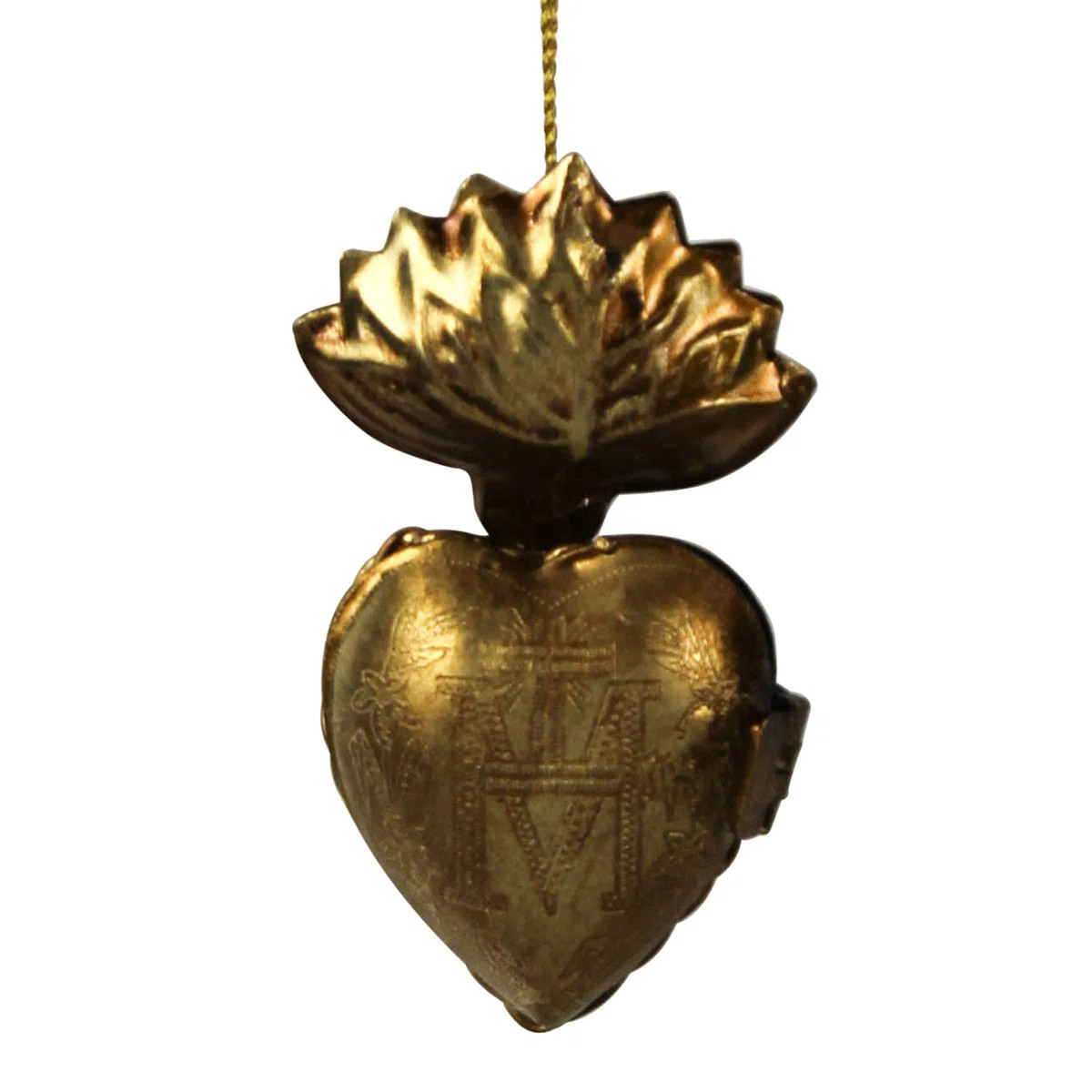 Heart Locket Ornament, Antique Gold | Wayfair North America