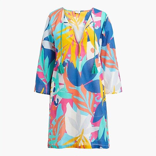 Printed cover-up tunic | J.Crew Factory