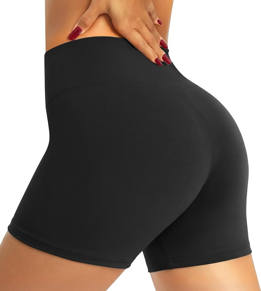 QGGQDD Workout Biker Shorts for Women - 3"/5" High Waisted Tummy Control Spandex Booty Shorts for... | Amazon (US)