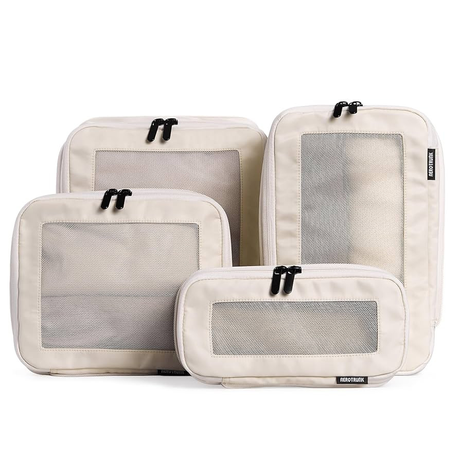 Compression Packing Cubes for Travel - Luggage Organizer Bags - Double Zipper Packing Cubes for S... | Amazon (US)