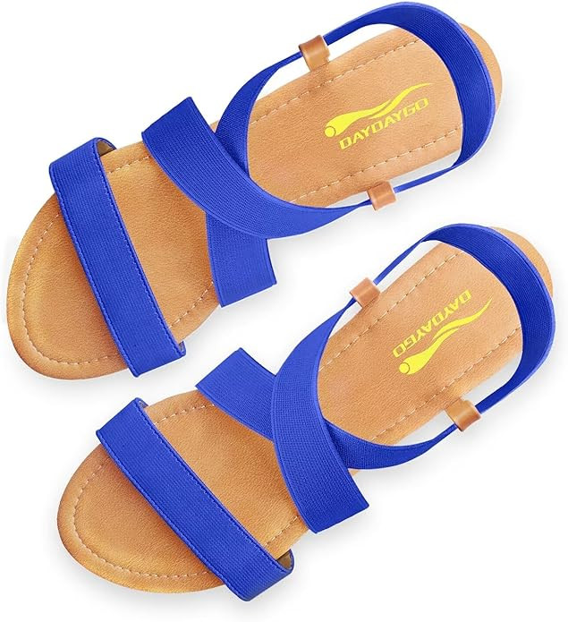 DAYDAYGO Women's Elastic Flat Sandals | Amazon (US)