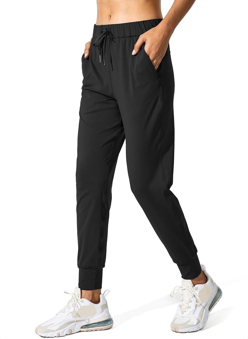 SANTINY Women's Joggers Pants Pockets Drawstring Running Sweatpants for Women Lounge Workout Jogging | Amazon (US)