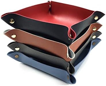 4 Pack Valet Tray PU Leather Jewelry Tray for Women and Man Portable Catchall Travel Storage Dish... | Amazon (US)