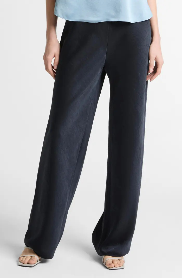 Colette High Waist Fluid Satin Bias Pants | Nordstrom