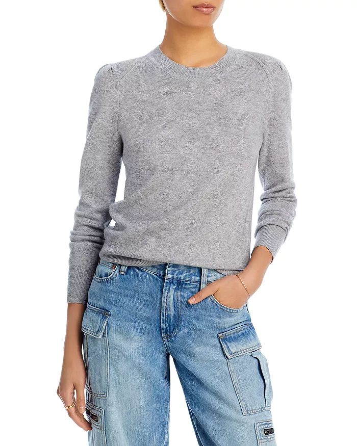 Puff Sleeve Crewneck Cashmere Sweater - 100% Exclusive | Bloomingdale's (US)
