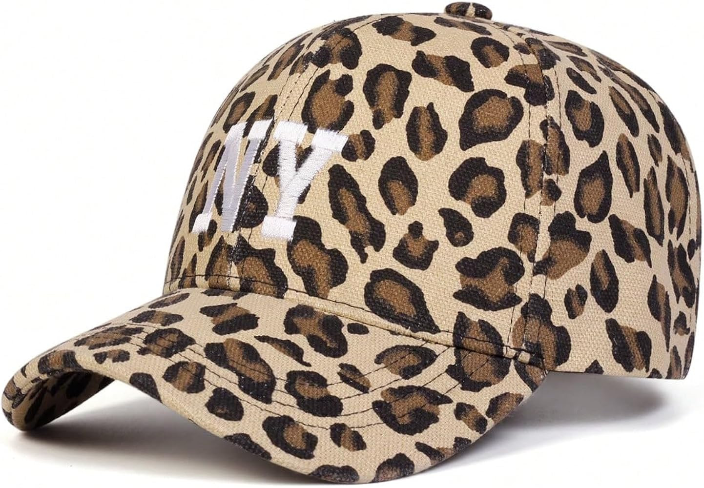 Leopard Print Baseball Cap with New York Embroidery Adjustable N.Y. Cotton Hat for Men and Women ... | Amazon (US)
