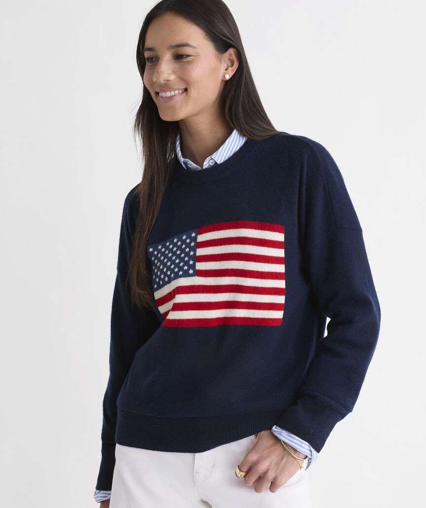 Seaspun Cashmere Americana Crewneck Sweater | vineyard vines