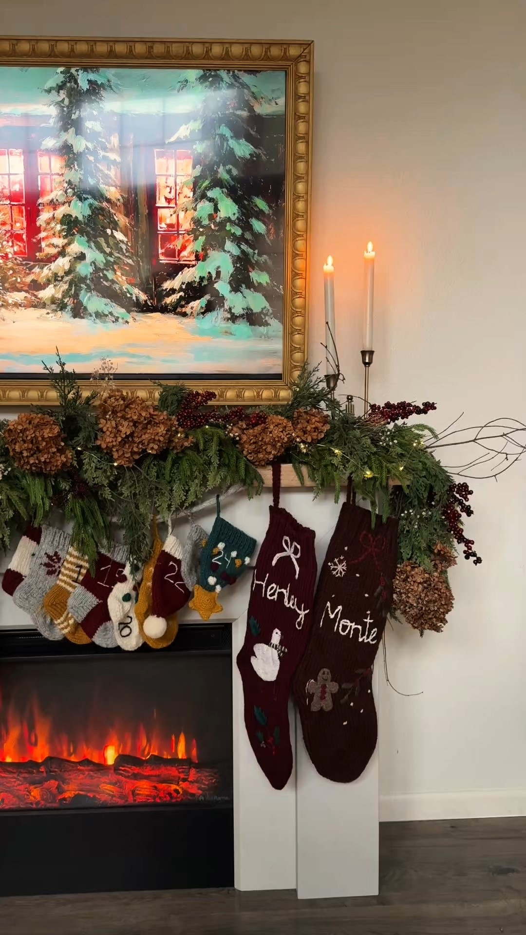 Christmas ready. 👌🏼 only used 4 garlands total. 

#LTKSeasonal #LTKHome #LTKHoliday