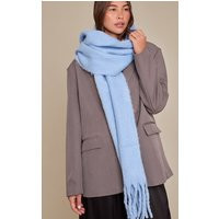 Baby Blue Blanket Tassel Scarf | PrettyLittleThing UK