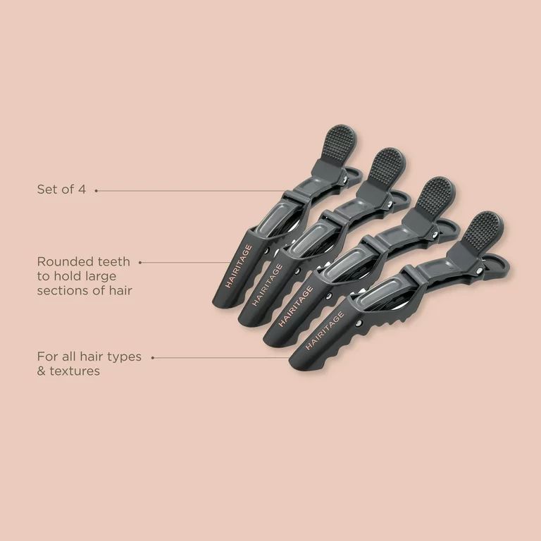 Hairitage Out of My Way Alligator Hair Clips, 4 PC | Walmart (US)