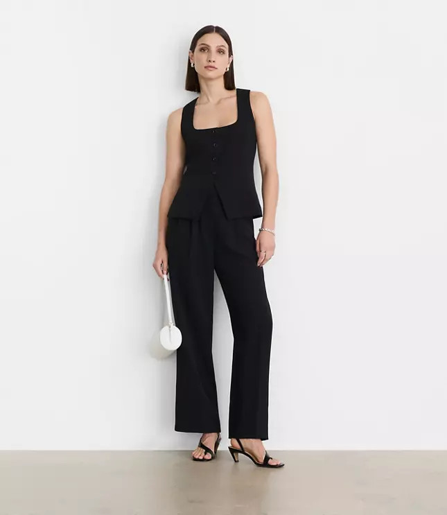 LOFT Versa Crepe Drape Tank Vest | LOFT