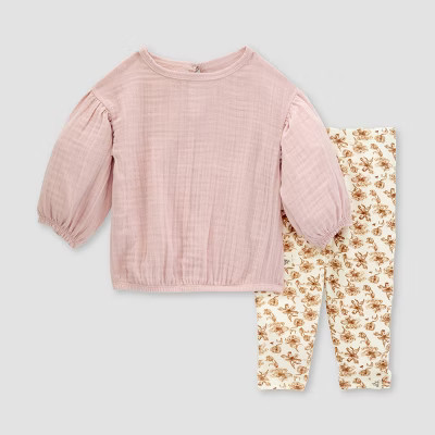 Burt's Bees Baby® Gauze Tunic & Ditsy Country Floral Leggings Set | Target
