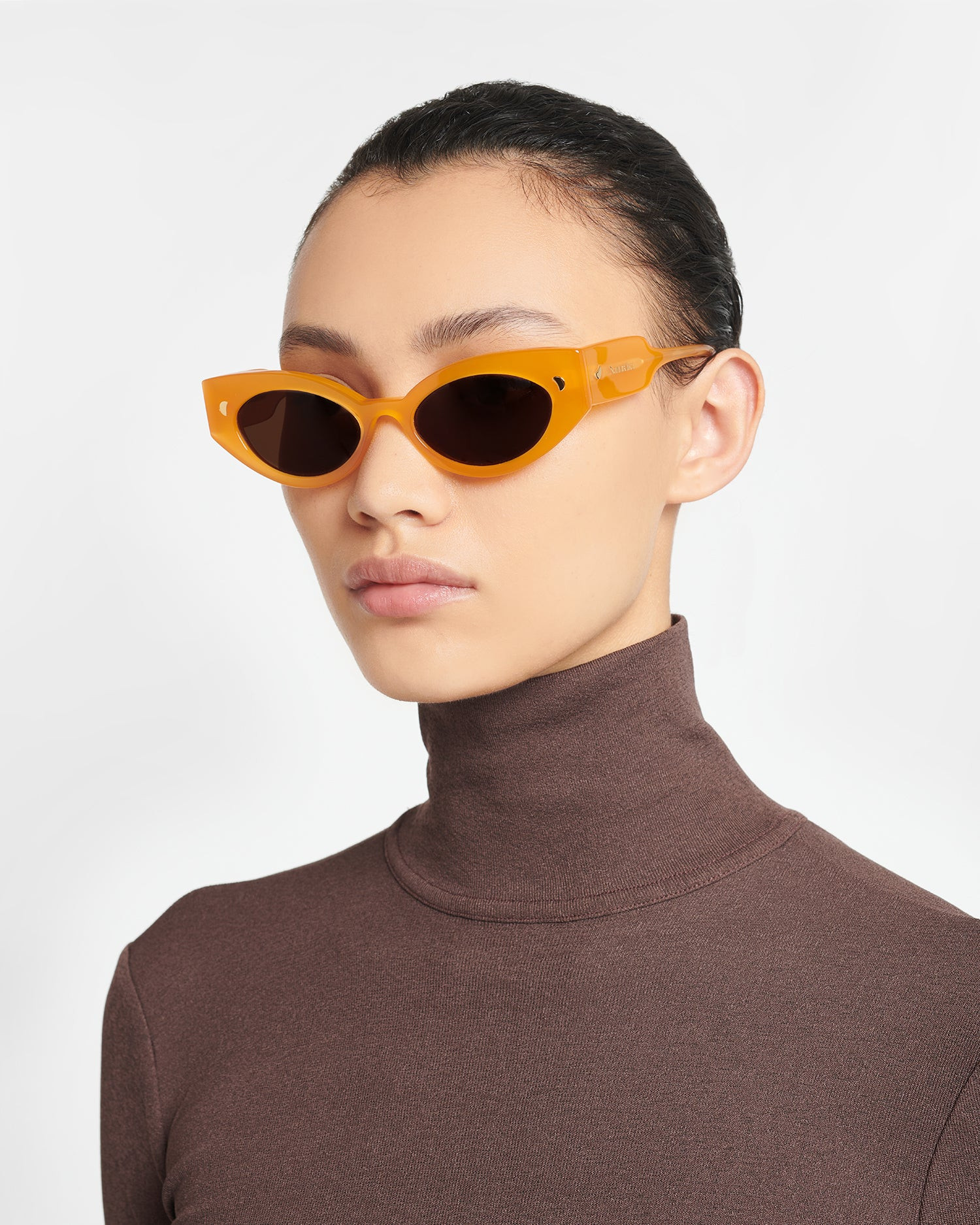 Azalea - Bio-Plastic Cat-Eye Sunglasses - Orange | Nanushka