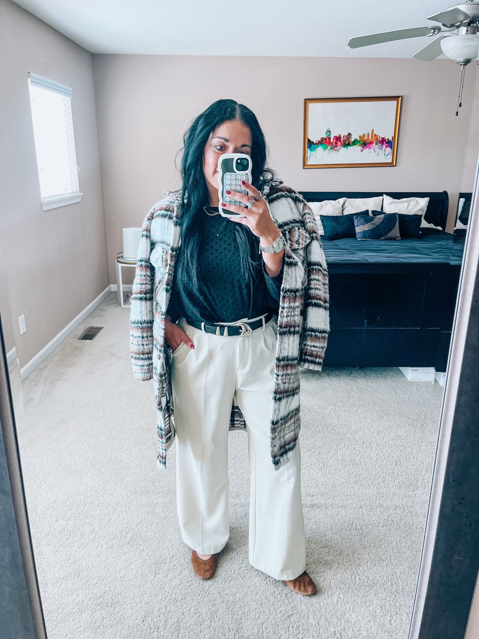 Business casual
Amazon trousers
Blank NYC plaid coat
Zara Swiss dot top
Steve Madden suede flats


#LTKSaleAlert #LTKmorningroutine #LTKSeasonal