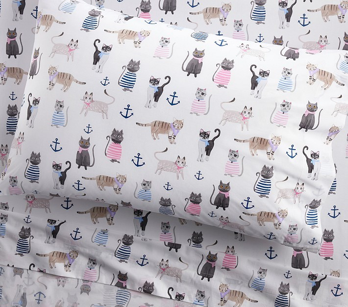 Salty Cat Organic Sheet Set | Pottery Barn Kids