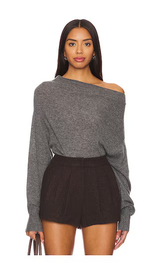 Lori Off Shoulder in Flint Melange | Revolve Clothing (Global)